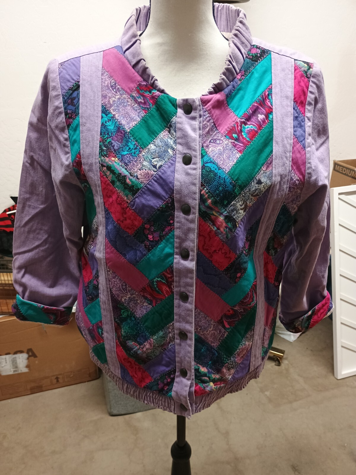 QUILTED PATCHWORK JACKET - image 1