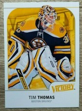 2009 10 VICTORY TIM THOMAS BOSTON BRUINS GOALIE UPPER DECK VEZINA CONN SMYTHE