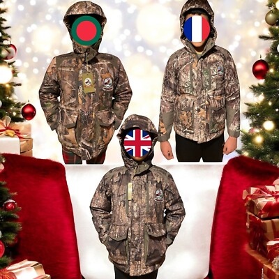 Jungen Realtree Jugend Jagd Angeln schwer wattierte Jacke Hoodie wasserdicht Mantel