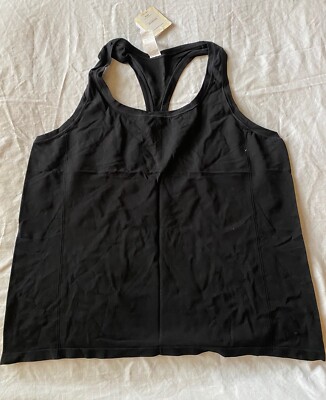 Fabletics Women's Feather Tech Racerback Tank LL7 Black Size 2XL/1X $34.95