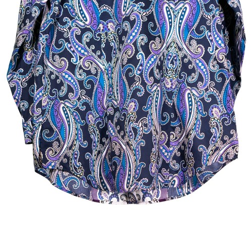Chico’s Paisley Button Up No Iron Blouse Tunic Top Lightweight Womens 2P 12P/14P - Picture 8 of 9