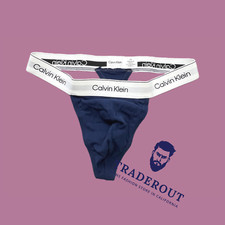 Calvin Klein CK mens navy blue modern cotton G-string thong underwear M L