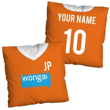 Blackpool 2010 Home Shirt-Personalised Retro Football Scatter Cushion-Two Sizes