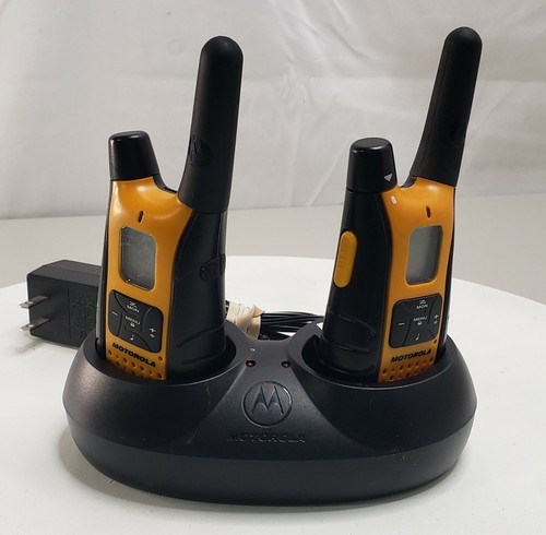 Pair of Motorola 5X800R Two-Way Radios with Charging Base
