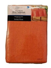 MAINSTAYS Coral 70" DIAMETER Round PEVA Tablecloth