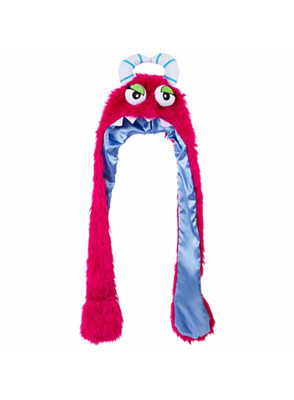 Unisex Monster Costume Plush Snood 11'' x 43'' Hoodie Beanie-Brand New with Tags!