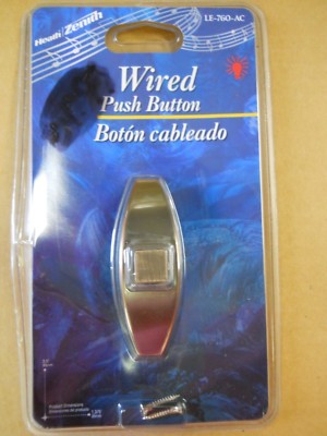 LE-760-AC WIRED PUSH BUTTON FOR WIRED CHIME SYSTEMS W/ TRANSFORMERS HEATH/ZENITH