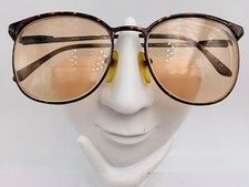 Vintage Guess GU266 Black Tortoise Metal Oval Sunglasses Japan FRAMES ONLY