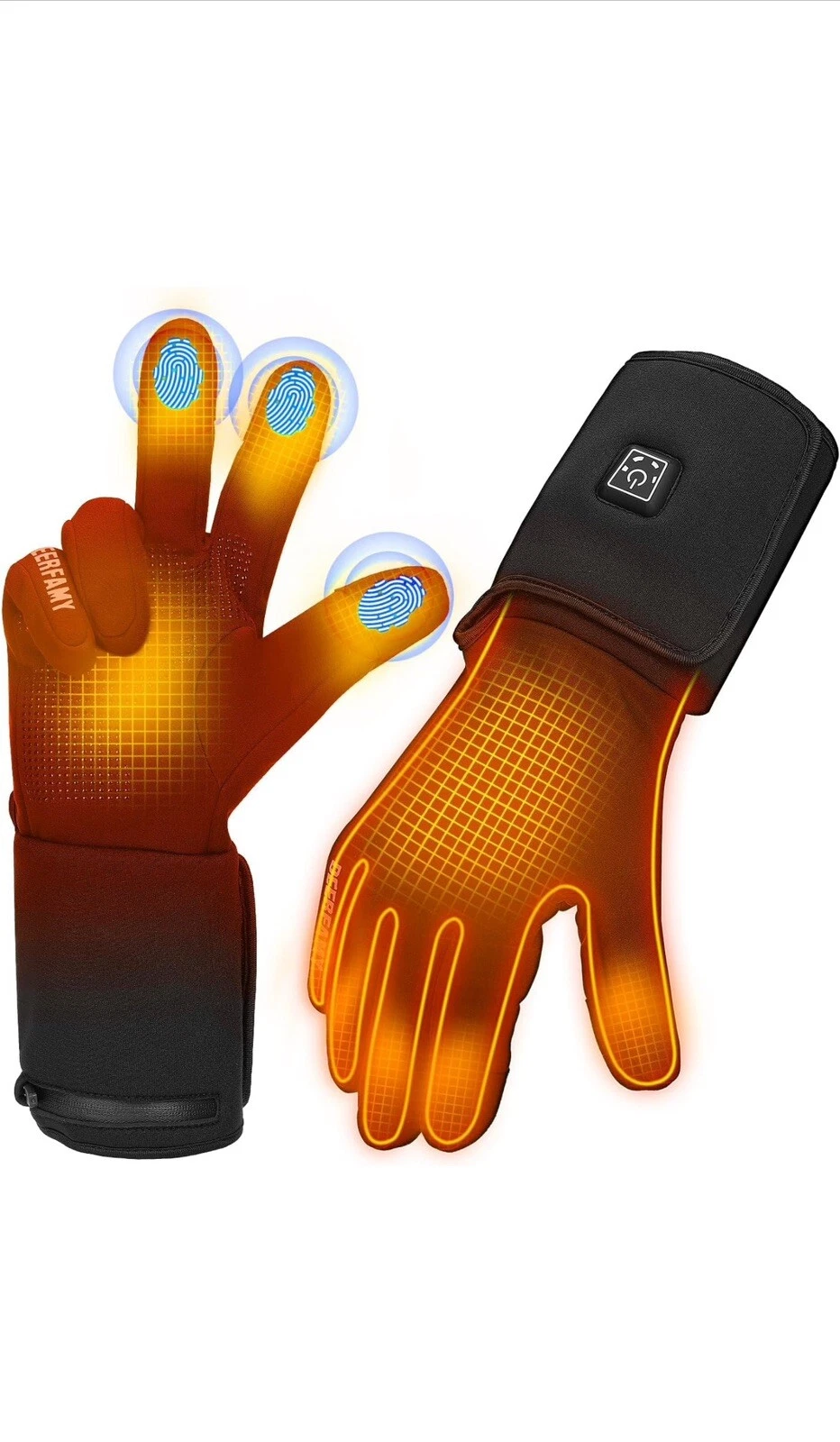 Electric Heated Gloves for Men & Women w/ Rechargeable Battery XXL