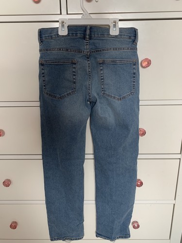 Boys Gap Denim Kids Blue Pants Adjustable Waist Reg. Stretch Straight Jeans 12 - Picture 6 of 8