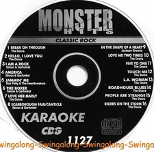 Karaoke CLASSIC ROCK MONSTER HITS 1127 CD G NEW Simon  Garfunkel, The Doors