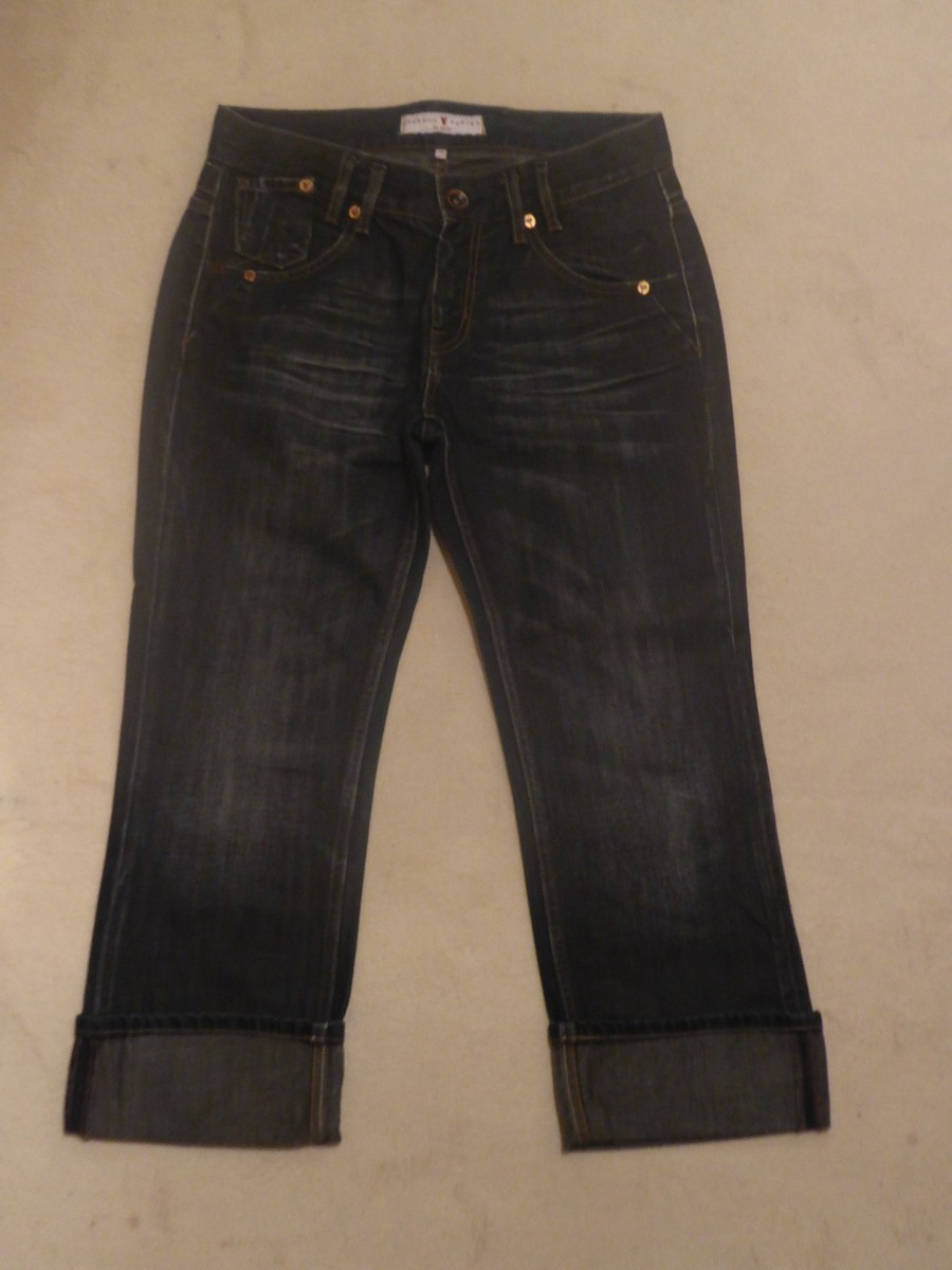 Pantacourt (short Long) Femme Freeman T. Porter - Coton Noir, Taille Basse 36 - Occasion Très Bon état