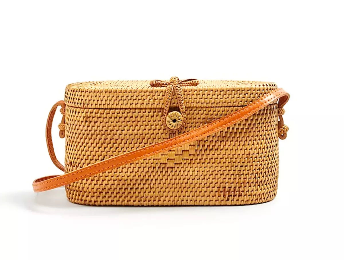 MANGO Coffer Bag BRAIDED BAMBOO WICKER Straw BALI Weave LTD ED HandBag NWT | eBay