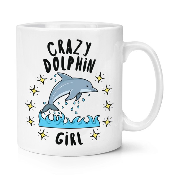 VerrüCkte Delphin MäDchen Stars 284Ml Becher Tasse Tiere Scherz Tochter Lustige-image