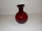 Blenko Glass Red Crackle Glass Decanters