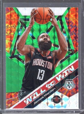 2019-20 Panini Mosaic Will to Win Mosaic Green #20 James Harden
