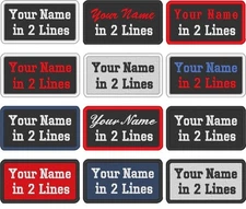 Custom Embroidered Name Tag Sew on Patch Motorcycle Biker MC Badge 4" X 2" (A)