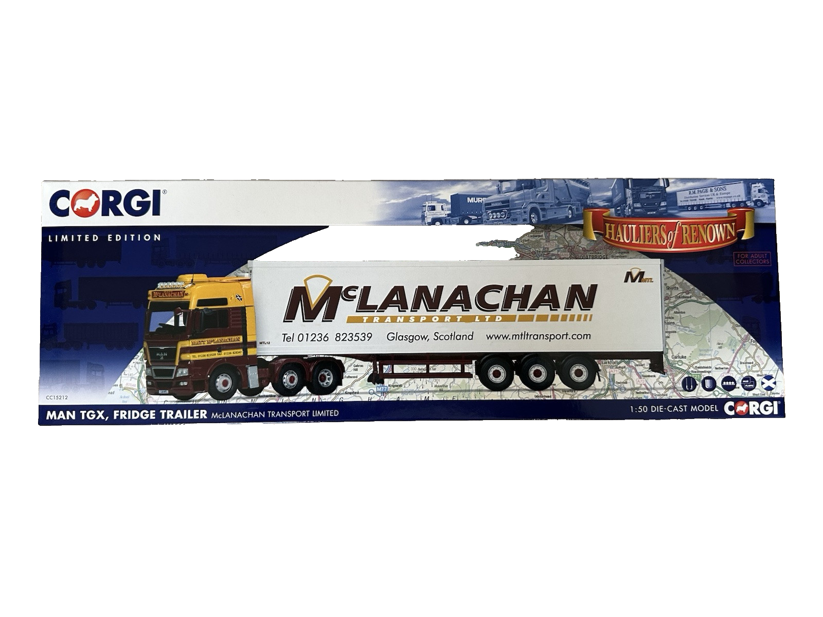 Corgi CC15212 MAN TGX Fridge Trailer ‘McLANACHAN Transport Limited’