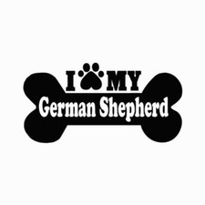 I Love My German Shepherd Vinyl Decal, 6 Year Vinyl, Laptop 2 per order