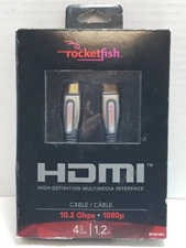 Rocketfish HDMI 4' High-Definition Multimedia Interface Cable Gold Plated New