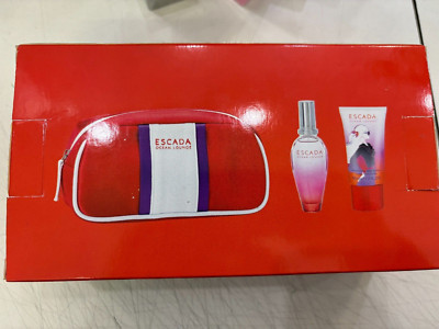 escada ocean lounge gift set(edt 50ml,body lotion 50ml,one bag)& 1 free perfume
