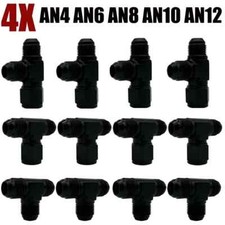 4X AN4 AN6 AN8 AN10 AN12 Flare Female Male Tree T Piece Oil Hose Fitting Adapter