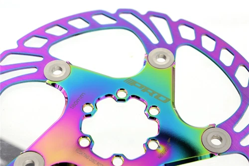 Colorful MTB Bicycle Disc Brake Cooling& Floating Rotor 140/160/180/203MM Rainbo - Picture 4 of 6