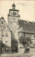 Old postcard postcard Rothenburg-Weisser Turm GERMANY (1075689)