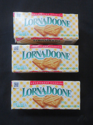 (3) Boxes Of Nabisco Lorna Doone Shortbread Cookies 4.5 Oz Each