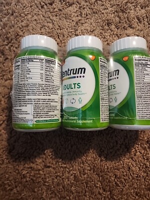 Lot Of 3 Centrum Adults -Multivitamin & Multimineral Supplement - 01/2025