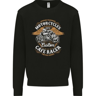 Biker Custom Cafe Racer Motorcycle Mens Sweatshirt Jumper