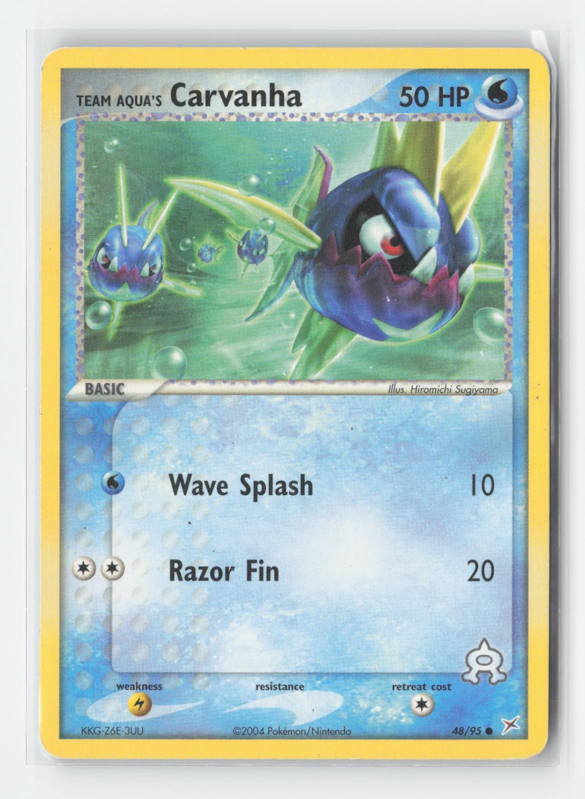 Team Aqua's Carvanha 48/95 Common Team Magma vs Team Aqua Pokemon Heavily Played