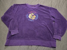 Vintage Disney Lady  The Tramp Fleece Embroidered Crewneck Sweatshirt Size L