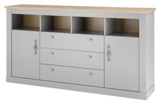 Kommode Sideboard Chambord 179x44x104cm lichtgrau Artisan Eiche 61242744