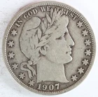 F 1907 Barber Half Dollar