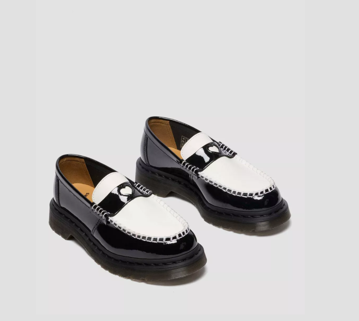 Dr. Martens PENTON HEART Two-Tone Arcadia Leather Loafers MSRP$190