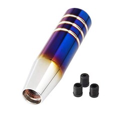 Aluminum Weighted Shift knobs, Universal Burnt Blue Long Shift knobs Silver