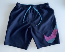 Nike Swim Men  s Medium Nike Obsidian Swim Trunks Royal Blue Swim Shorts Pockets