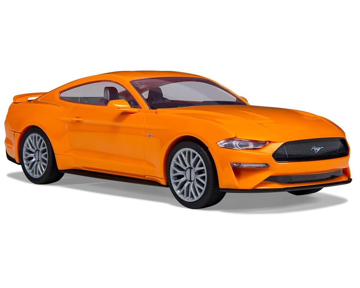 Airfix Model Car Kit QuickBuild Ford Mustang GT (Orange) Push Fit J6036