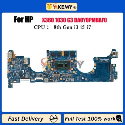 With i5 i7 HP EliteBook X360 1030 G3 Laptop Motherboard DA0Y0PMBAF0 L31865-001