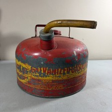 Vintage Eagle 2.5 Gallon Red Galvanized Metal Gas Can Model 502 USA