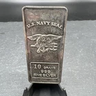U.S. Navy Seal 10 Grams .999 Fine Silver Bar