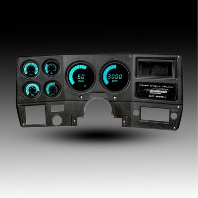 Intellitronix Teal LED Digital Bargaph Gauge Panel For 1973-1987 Chevy Truck