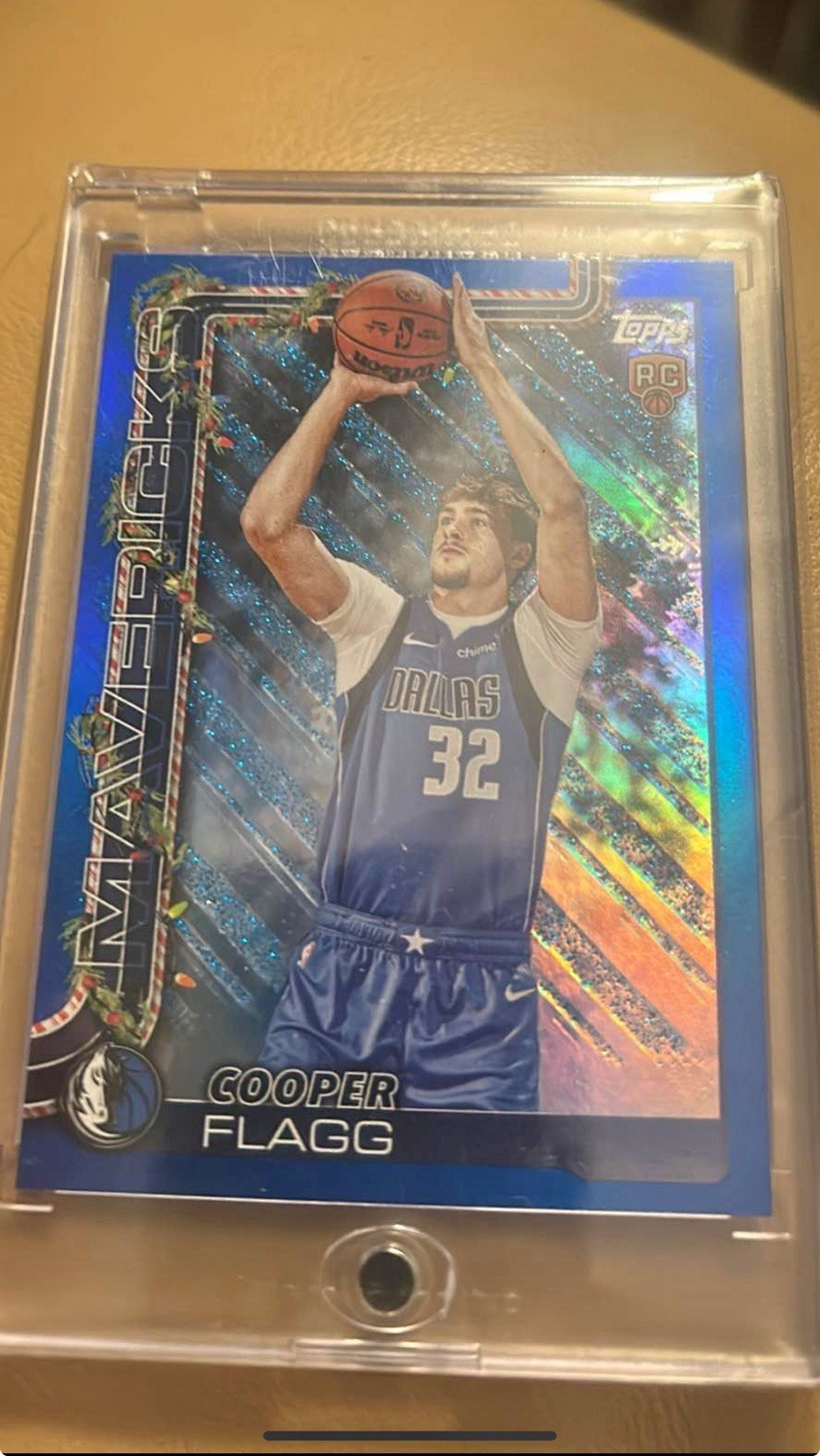 2025-26 COOPER FLAGG Topps Holiday RC BLUE #H161 METALLIC GLITTER PARALLEL