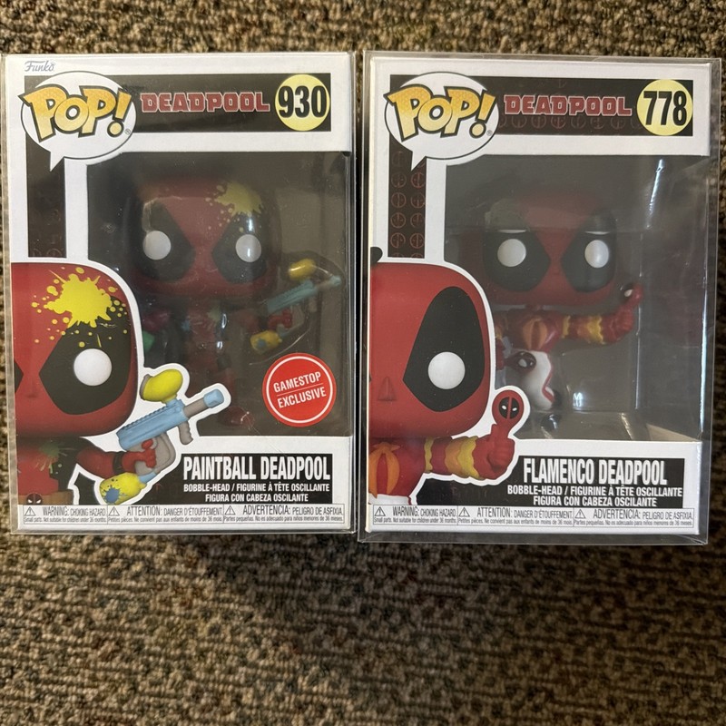 Funko Pop Deadpool Lot #778 Flamenco & 930 Paintball (GS Exclusive)