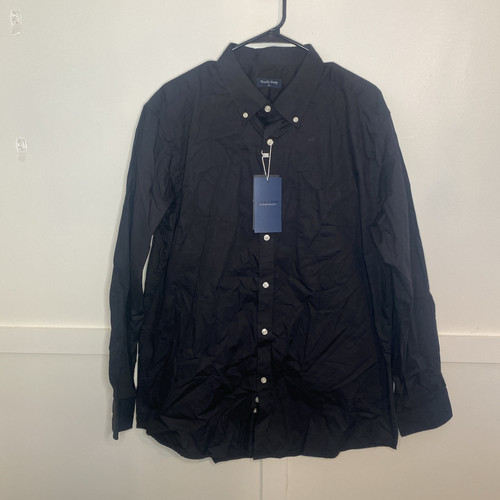 NWT Double Pump Men's Size XL Black Button-Down Shirt Long Sleeve Collared