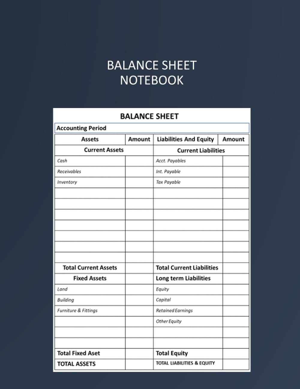 Balance Sheet Notebook: Income Statement Payment Balance, Money Management Journ thumbnail 11