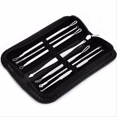 Professional 7pc Blackhead Remover Kit Stainless Acne Pimple Extractor Tools