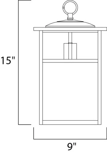 Maxim 4058 Coldwater 1 Light 9"W Outdoor Mini Pendant - Picture 2 of 3