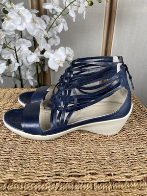 ECCO Sandalen Navy Blau Leder UK 7,5 